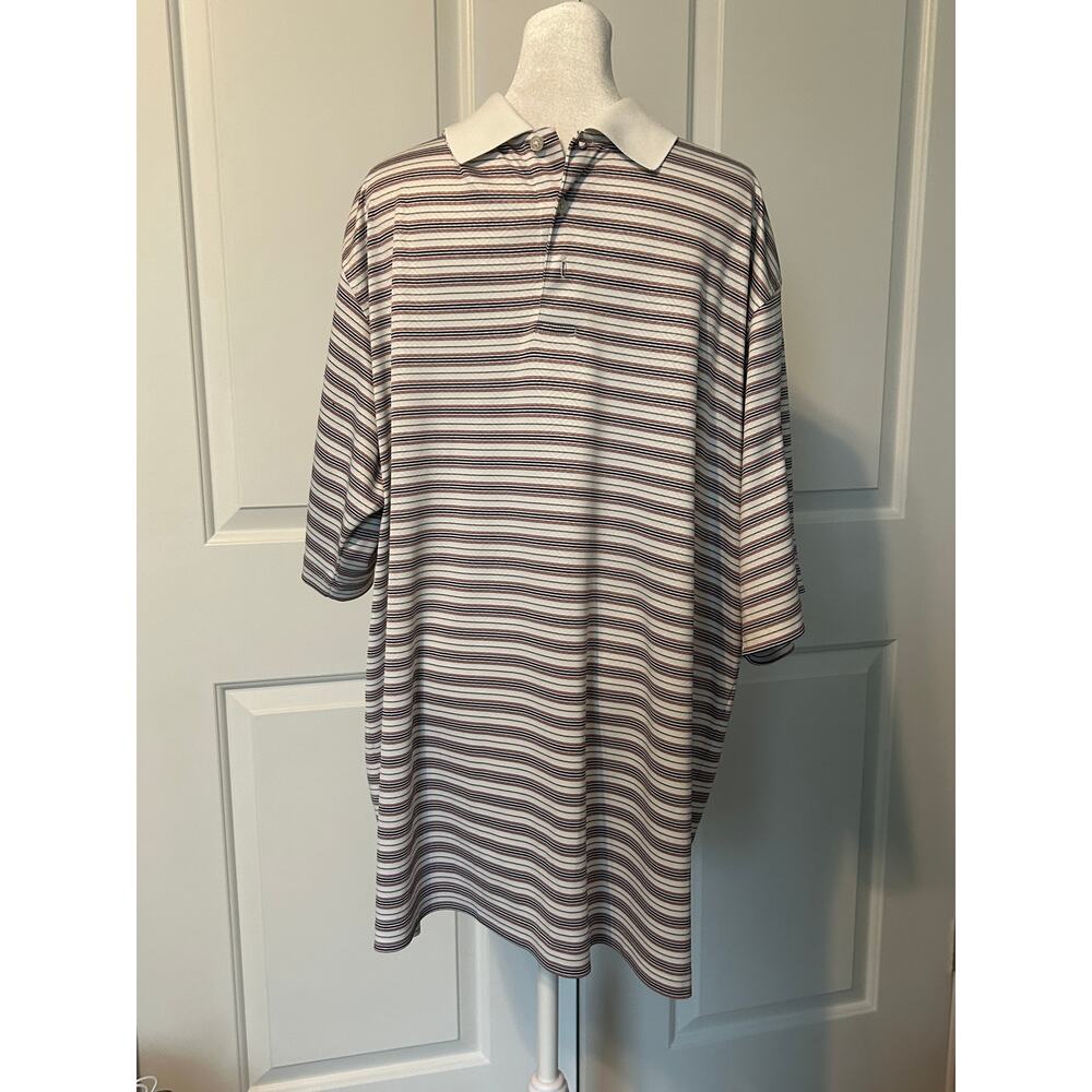 Walter Hagen Stripe Pique Polo Shirt Navy Red White Mens XL